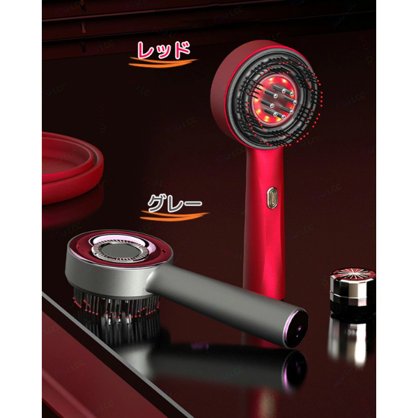 All Nippon™ ScalpWave 電気発毛ブラシ 赤外線ライトマシン付き ツボ頭皮マッサージ 抗脱毛運動 ヘアスクラバー コーム