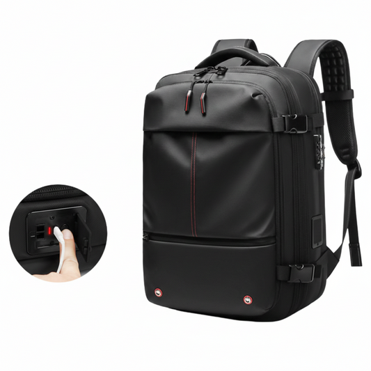 ポンプ不要・真空圧縮 大容量 防水ビジネスバックパック｜出張・旅行対応